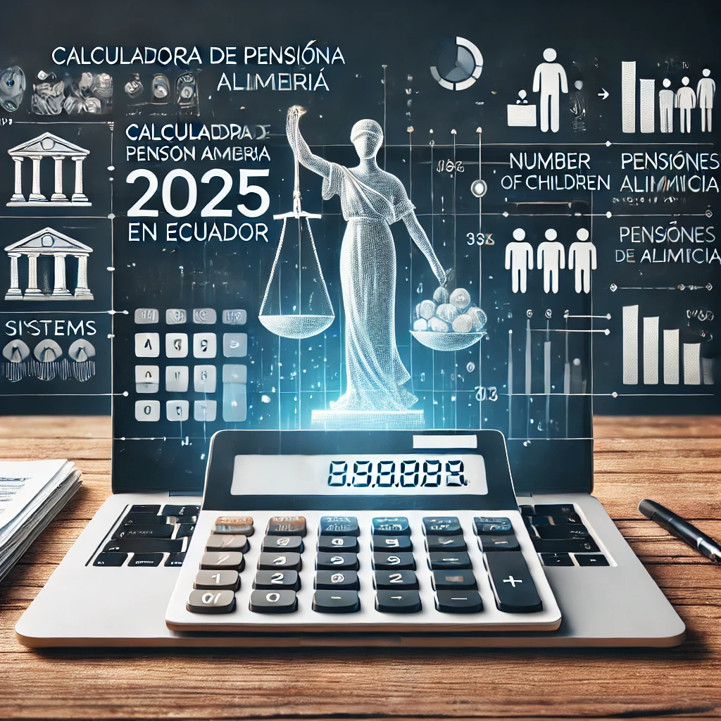 Calculadora de Pensión Alimentaria 2025 en Ecuador: herramienta interactiva para calcular la pensión de alimentos según la tabla del MIES, ingresos del alimentante y número de hijos. Consulta el monto exacto a pagar o recibir de acuerdo con el Código de la Niñez y Adolescencia. Simulador actualizado con las últimas reformas legales y valores oficiales del SUPA para el cálculo de pensiones alimenticias en Ecuador. Calculadora en línea con interfaz moderna para padres, madres y representantes legales que necesitan determinar el porcentaje correcto de la pensión alimenticia según los ingresos declarados y las condiciones económicas del alimentante. Consulta oficial de pensiones alimenticias, pago en línea y normativa vigente en Ecuador.