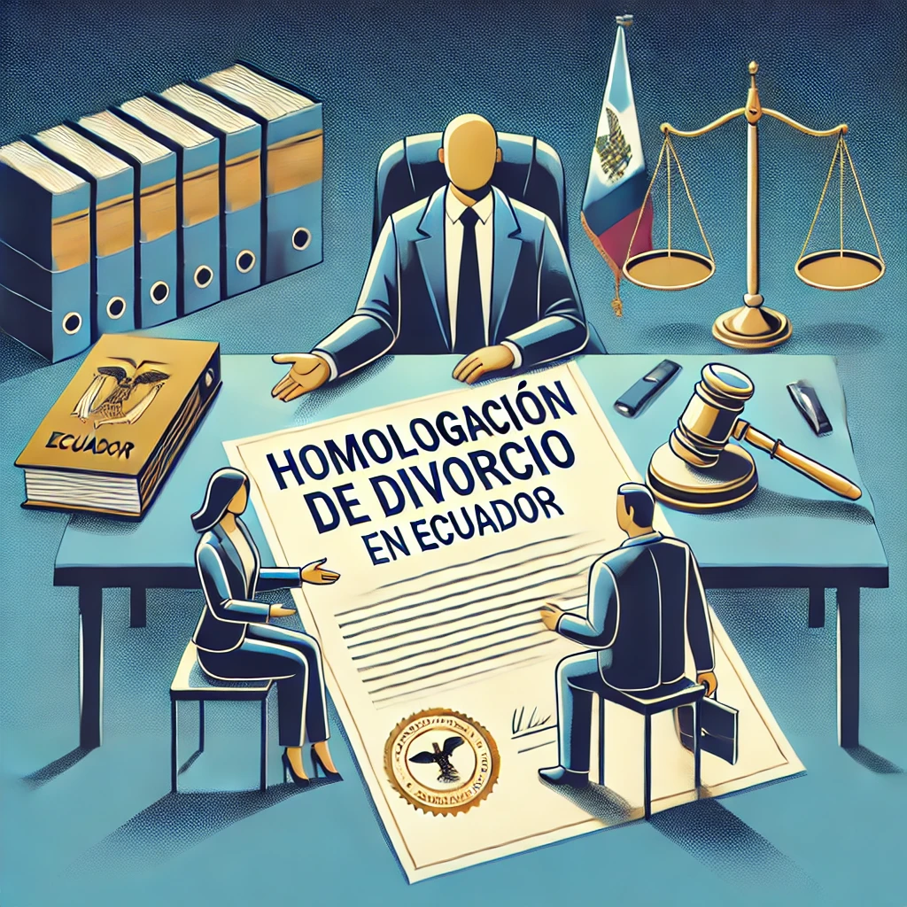 Homologación de divorcio en Ecuador | Guía 2025 ✅ Cómo validar un divorcio extranjero en Ecuador paso a paso. Requisitos, trámites legales y proceso de inscripción en el Registro Civil. Descubre cómo actualizar tu estado civil, evitar problemas legales y garantizar la validez de tu divorcio en Ecuador con asesoría de abogados especialistas en divorcios internacionales.